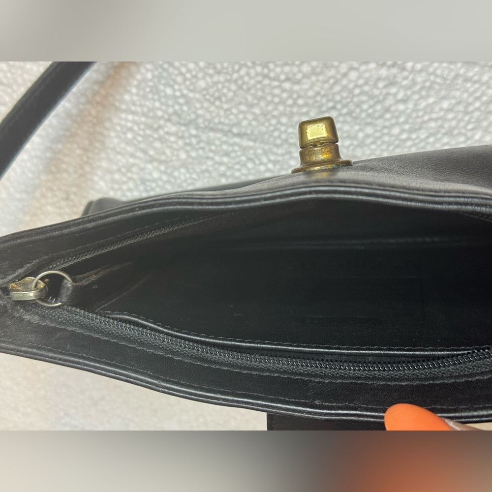 Vintage Coach Black Leather Suede Interior 9154 - Picture 3 of 5